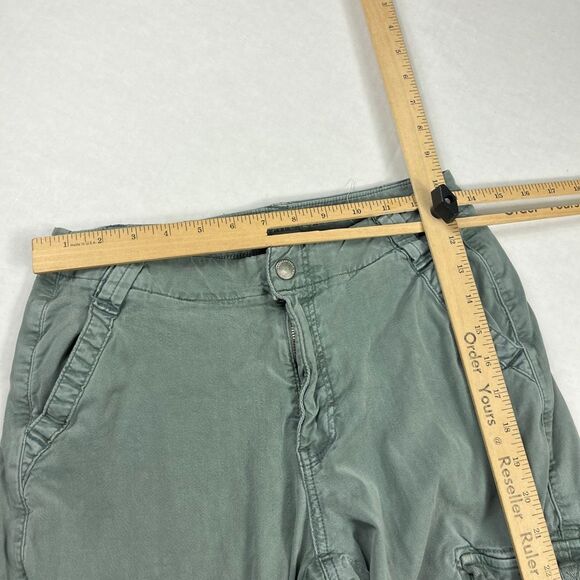 American Eagle Womens Super High Rise Cargo Pants Green Y2K Wide Leg Baggy 0 - Picture 7 of 15